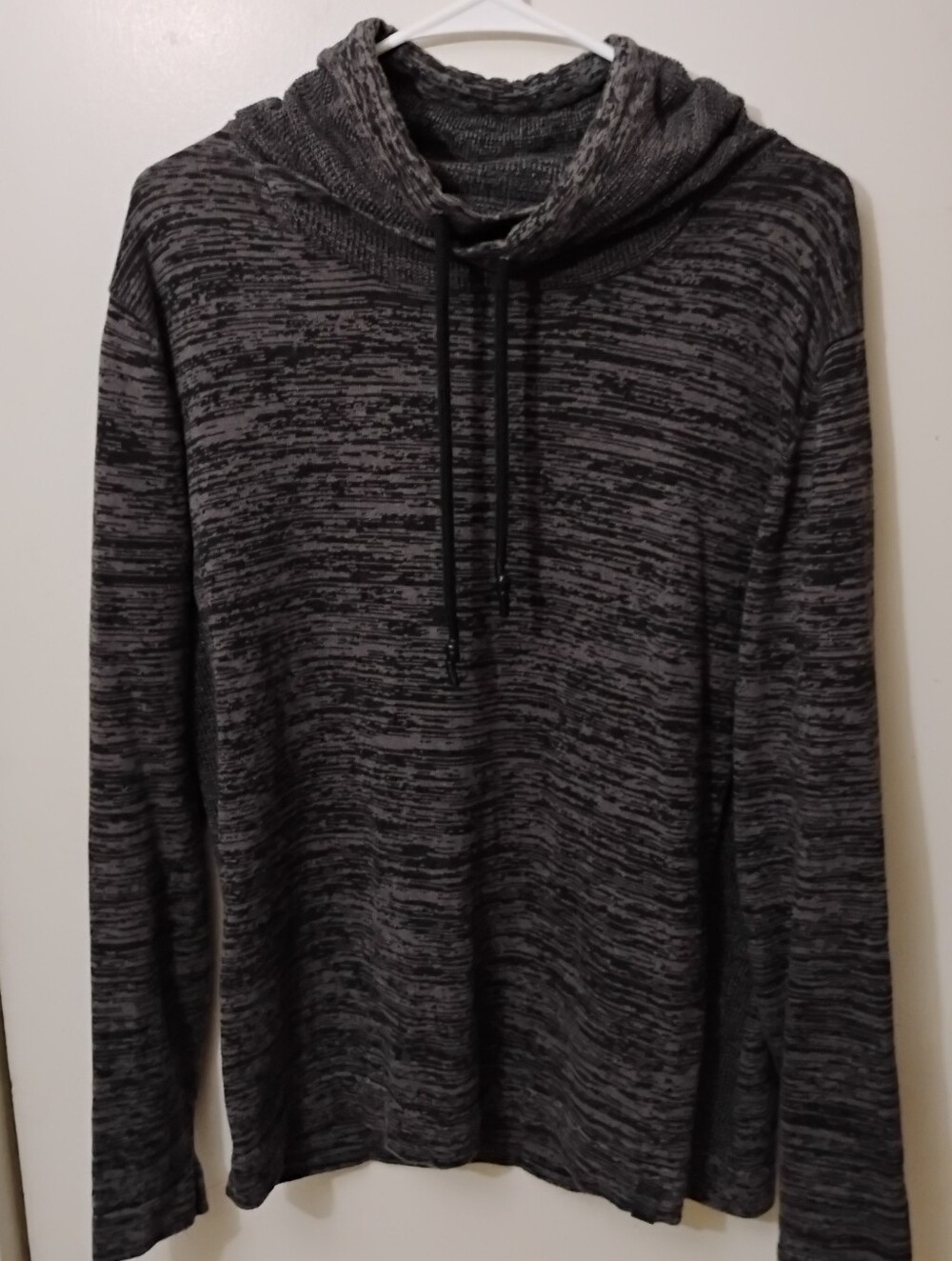 Women's Heathered Gray Cowl Neck Sweater Hoodie